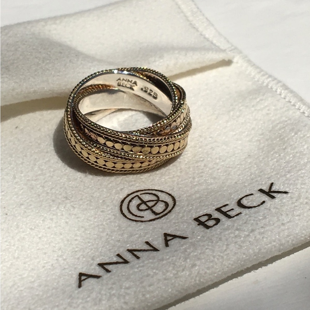 Anna Beck Twist Ring 925 18k GP
